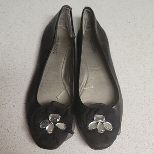 Maurices Black Flats w/Cute Blingy Detail Size 8